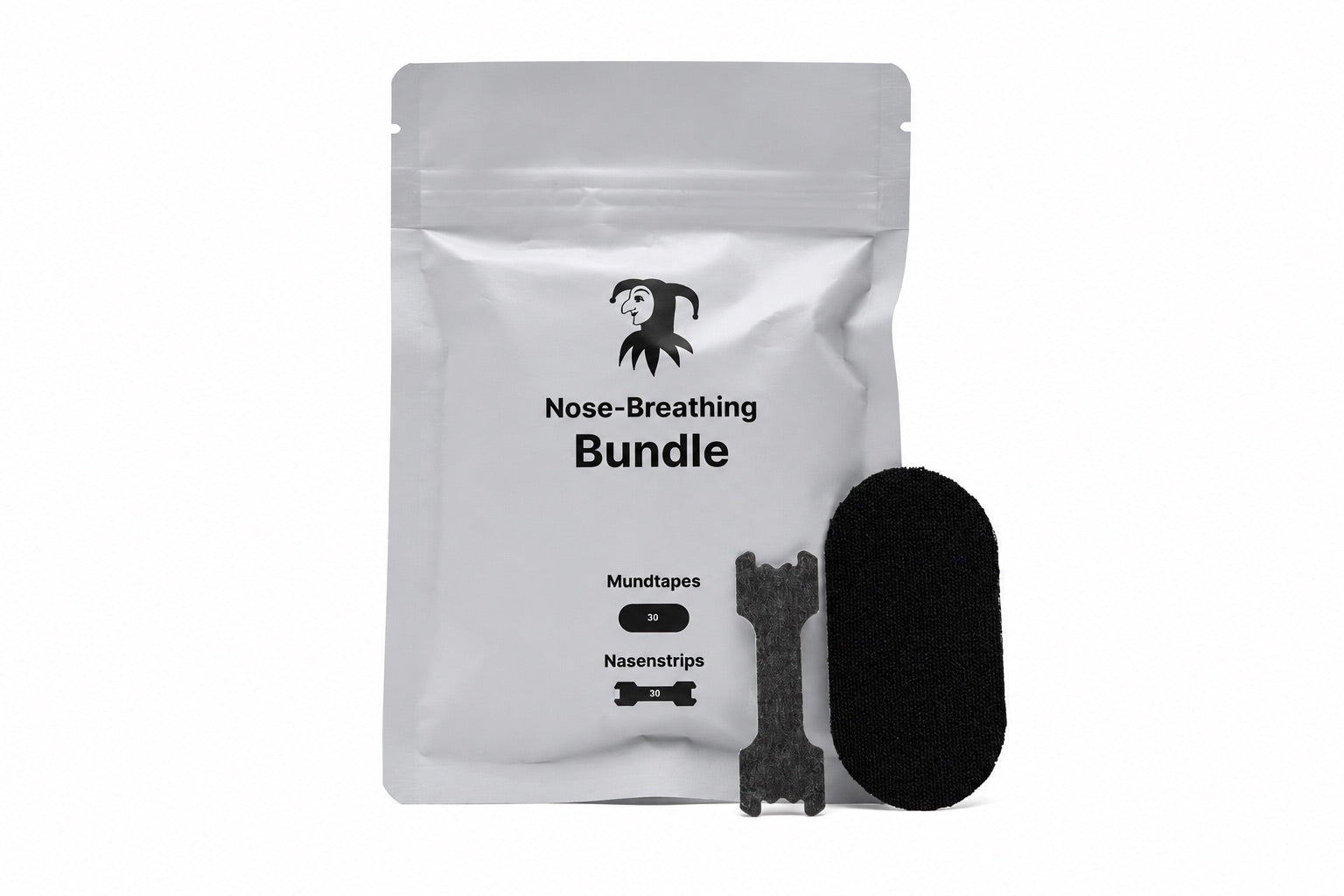 Nose-Breathing Bundle von Black Ueli mit Mundtapes und Nasenstrips für Nasenatmung im Schlaf