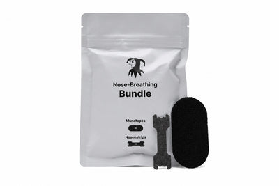 Nose-Breathing Bundle von Black Ueli mit Mundtapes und Nasenstrips für Nasenatmung im Schlaf