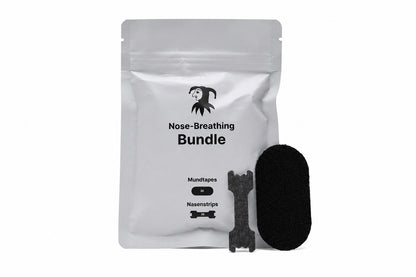 Nose-Breathing Bundle von Black Ueli mit Mundtapes und Nasenstrips für Nasenatmung im Schlaf
