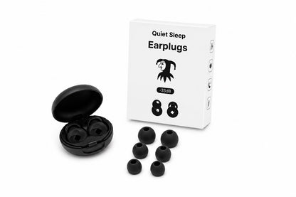 Black Ueli Schlaf-Ohrstöpsel mit Aufbewahrungsbox und Verpackung – -33dB Geräuschschutz Schweiz